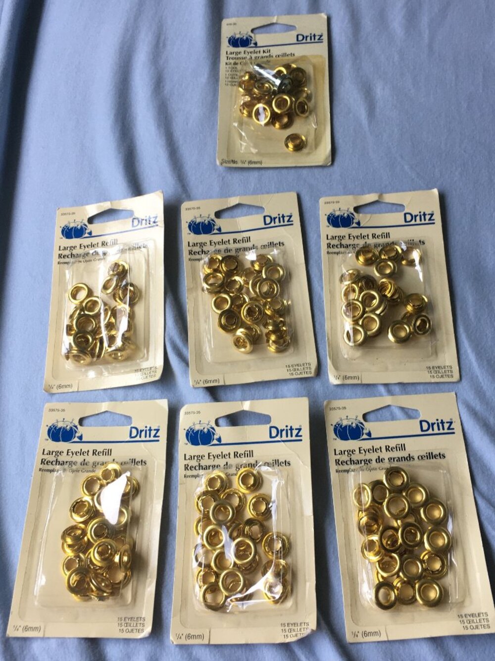 NWT Dritz 1/4” Eyelets Grommets Spurs spur102 Count With Kit.